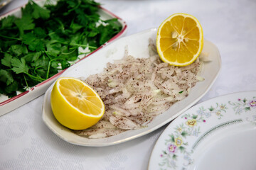 Onion salad, onion, parsley, sumac