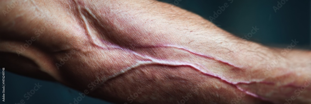 Poster close-up of muscular arm veins under tension showcasing strength and definition in a dynamic pose du
