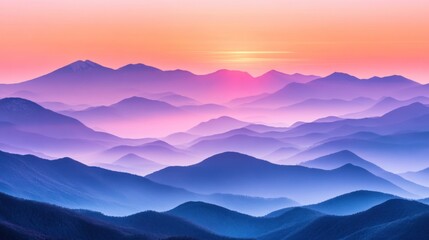 Beautiful view of the mountains at dawn with an emphasis on light and shadows.