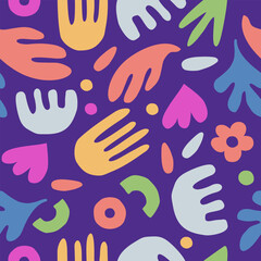 Abstract background with hand drawn pattern design