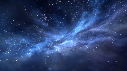 Naklejka premium Cosmic Nebula Starry Night Sky with Celestial Wonder.