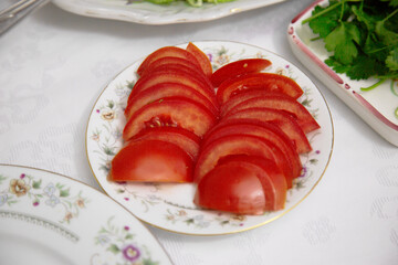 Healthy food, background. Tomatoes 