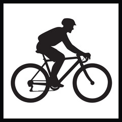 Obraz premium Silhouette Cycling clipart