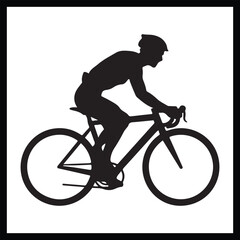 Obraz premium Silhouette Cycling clipart