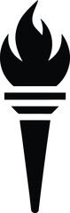 Torch Flame Icon Vector Illustration
