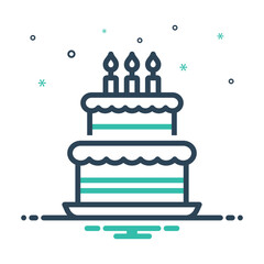 Mix icon for cake