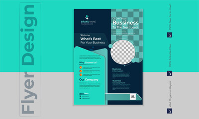 Creative multipurpose flyer template, clean and minimal design, elegant business flyer layout, marketing and advertisement layout.