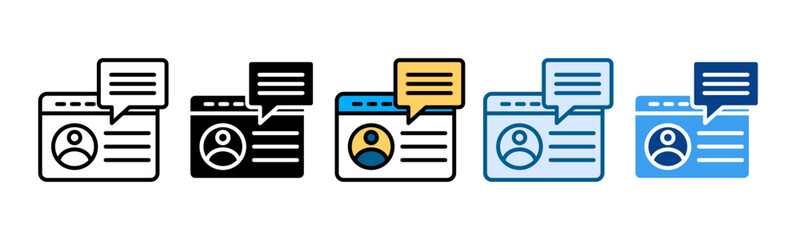 Customer Portal Icon Set Multiple Style Collection