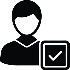 user consent checkbox icon vector illustration