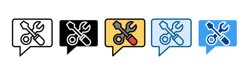 Service Request Icon Set Multiple Style Collection