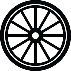 wagon wheel icon vector illustration © freevectora
