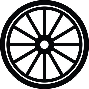 wagon wheel icon vector illustration