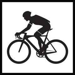 Obraz premium Black Road Cycling Action Clipart