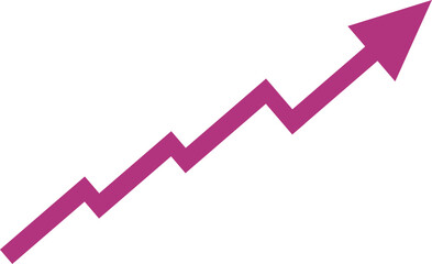 Business growth success chart with arrow, business bar sign, profit growing symbol.