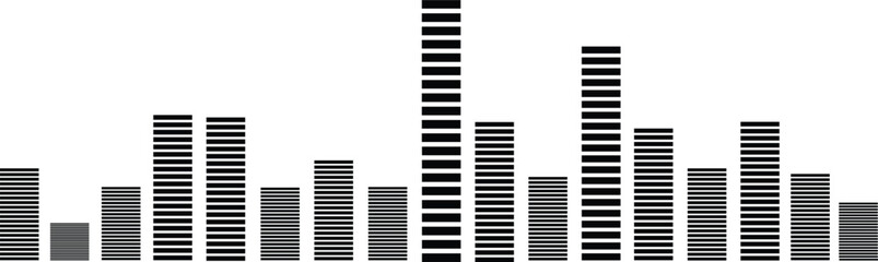 abstract city background, city skyline vector icon.