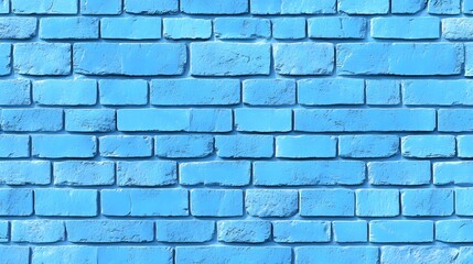 Obraz premium Bright Blue Painted Brick Wall With Detailed Texture and Patterns vibrant and artistic surface.