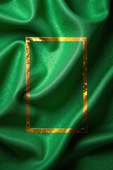 Green textured cloth, overlaid golden rectangle, background, golden section