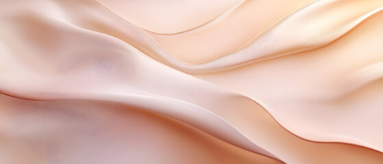 Elegant close-up of draped gold silk satin fabric texture background, ideal for luxurious website banners, fashion campaigns, and high-end print advertisements.