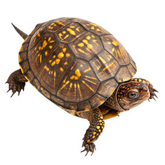 Obraz premium Green sea turtle isolated on a white background,