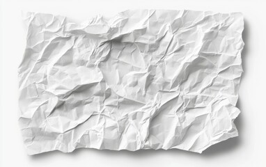 Obraz premium Crumpled white paper sheet