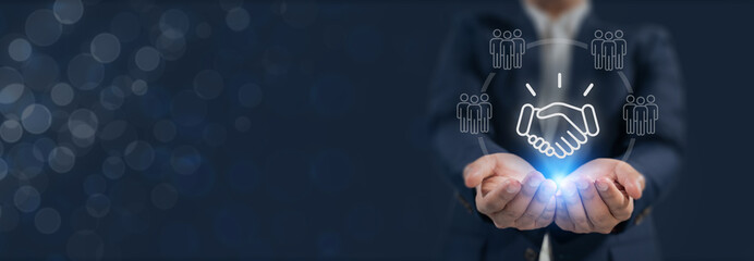 Business collaboration, matching, growth strategies concept. Business ecosystems and partnerships. Networking and solution of creating new opportunities. Task relations, collaboration, team building.