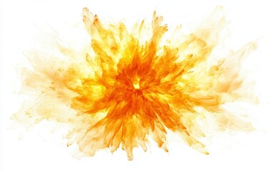 Abstract explosion of orange-yellow liquid