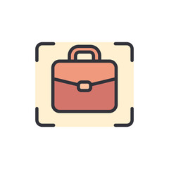Stylish Briefcase Icon Representing Professionalism And Career Development