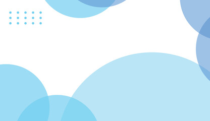 Abstract Geometric Composition with Blue Overlapping Circles