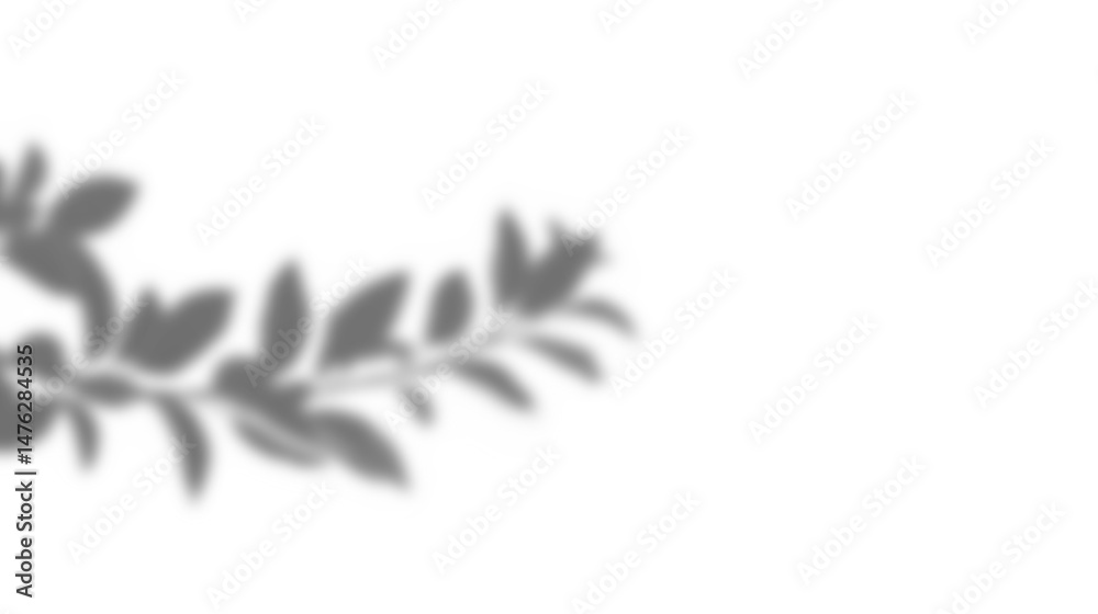 Leinwandbilder leaf shadow overlay effect mockup with blurred leaves and foliage branch creating soft natural desig