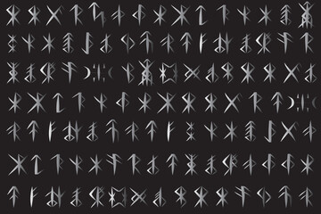 illustration of the Rune character pattern on black background.