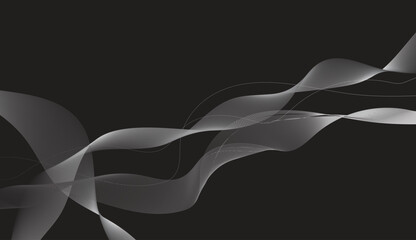 Abstract Flowing Lines on Dark Background