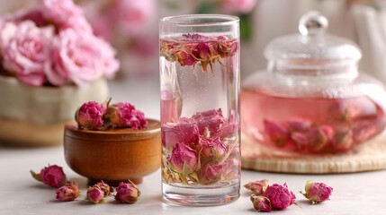 Dried Rose Blossoms Dried Rose Tea