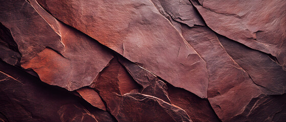 Fototapeta premium Multi-colored red brown stone pile texture on isolated background, natural rock background for website banner and print advertisement design