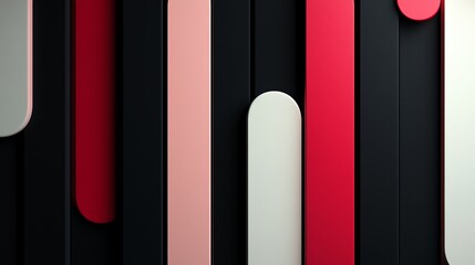 Obraz premium Colorful abstract lines and shapes on dark background.
