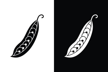 Snow Pea Vector. Educational & Coloring Page Design