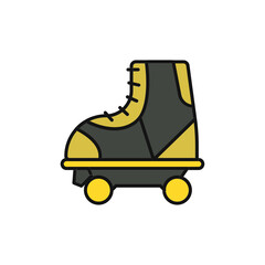 Old School Roller Skates Icon for Fun Activities.