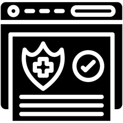 Obraz premium Online Insurance Enrollment Icon