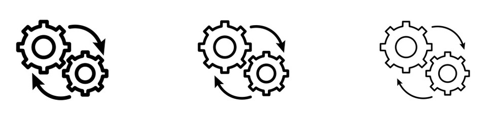 Methodology icons. modern minimalist symbol outline vector flat style
