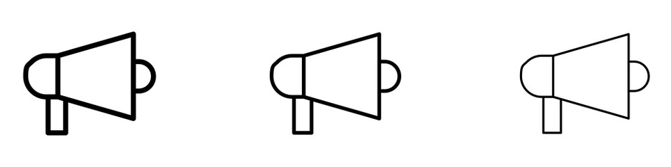 Megaphone icons. modern minimalist symbol outline vector flat style