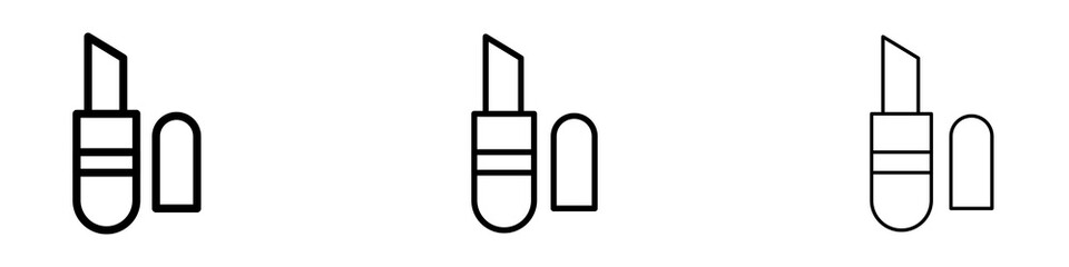 Lip balm icons. modern minimalist symbol outline vector flat style