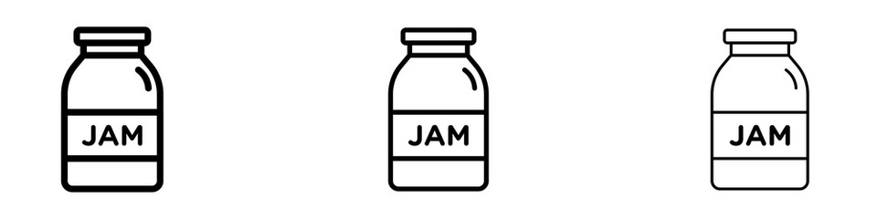 Jam icons. modern minimalist symbol outline vector flat style
