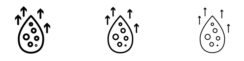 Obraz premium High cholesterol icons. modern minimalist symbol outline vector flat style