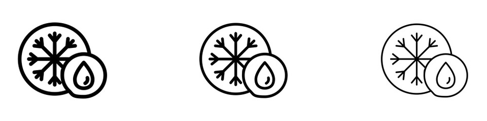Defrost icons. modern minimalist symbol outline vector flat style