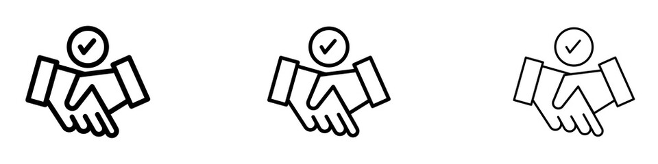 Deal icons. modern minimalist symbol outline vector flat style
