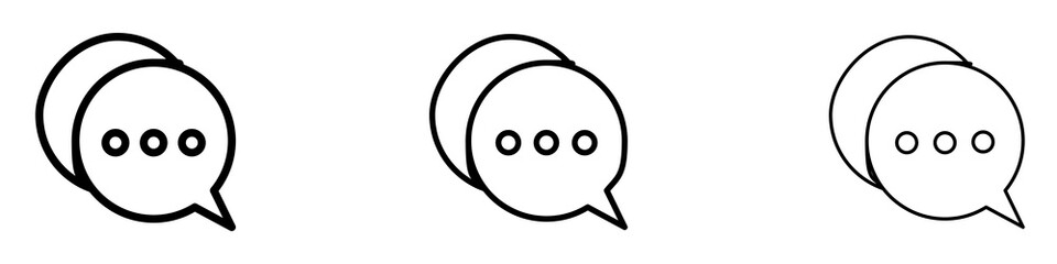 Conversation icons. modern minimalist symbol outline vector flat style