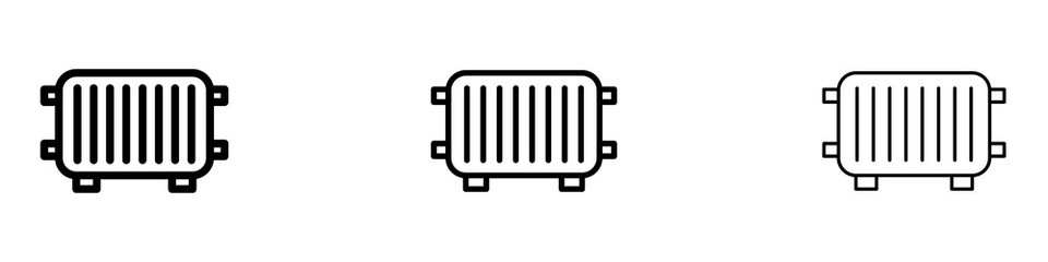 Conditioner heater icons. modern minimalist symbol outline vector flat style