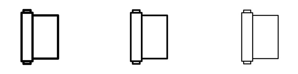 Construction film roll icons. modern minimalist symbol outline vector flat style