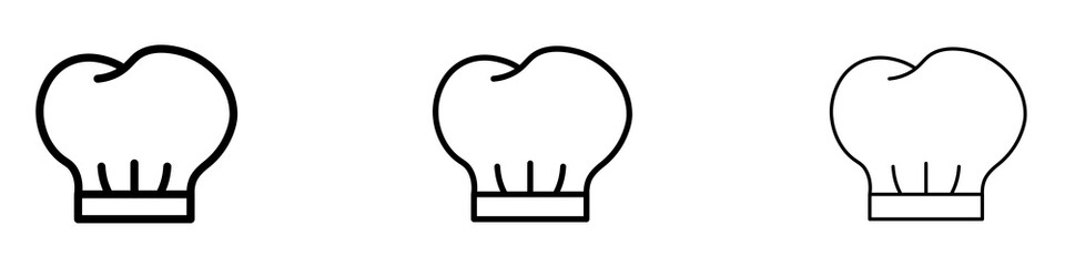 Obraz premium Chef hat icons. modern minimalist symbol outline vector flat style