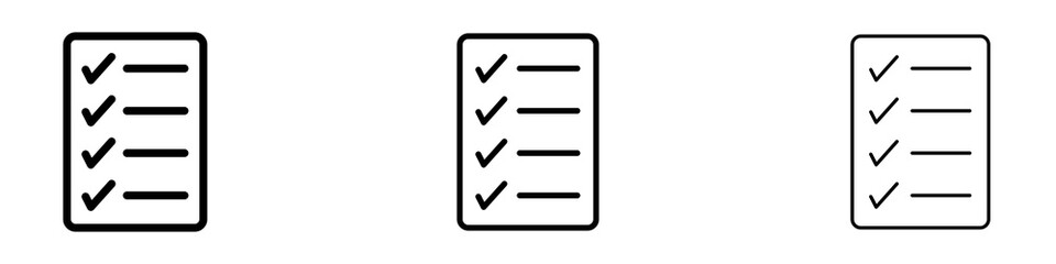 Check list icons. modern minimalist symbol outline vector flat style © Vince