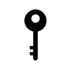 Key Access Stencil Icon Vector Illustration for Security Design